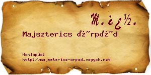 Majszterics Árpád névjegykártya